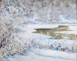 Frozen River In Gudbrandsdal — Gustav Wentzel