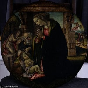 The Adoration Of Jesus By Mary And Joseph — სანდრო ბოტეჩელი, Fra Angelico