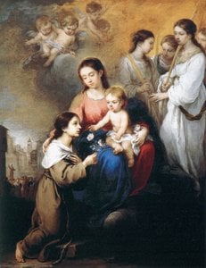 The Virgin And Child With St. Rosalina — Bartolomé Esteban Murillo