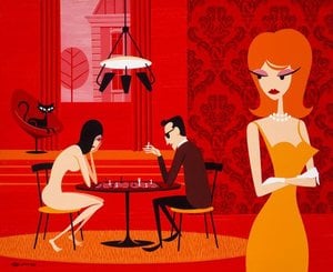 Le Jeud Echec — Josh Agle (shag), Pop Surealism