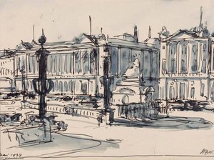 La Place De La Concorde Vue De La Terrace Des Tuileries, Paris