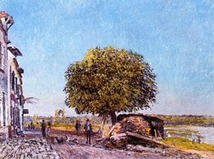 Chestnut Tree At Saint Mammes — Alfred Sisley, Impressionism
