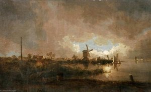 Moonlight Scene — John Berney Crome