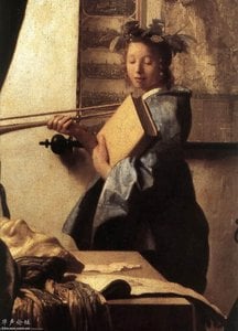 Sztuka Malarstwa (szczegół) — Jan Vermeer