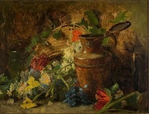 Flowers And Vase — Theodore Clement Steele, Impressionism