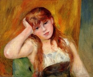 Young Blonde Woman — Pierre-auguste Renoir, Impressionism
