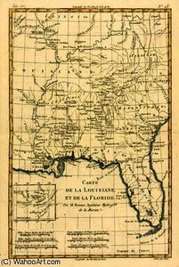 Louisiana and Florida, from 'Atlas de Toutes les Parties Connues du Globe Terrestre' by Guillaume Ra