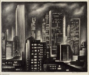 New York Night — Howard Cook