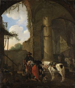 Osteria In A Roman Ruin — Johannes Hannot