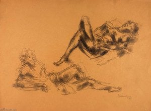 Untitled (2 Reclining Women) — Chaim Gross
