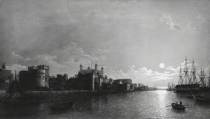 The Tower Of London By Moonlight — Henry Pether