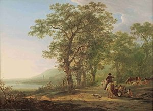 Figures In A Forest Landscape — Jacob Van Strij, Dutch Golden Age