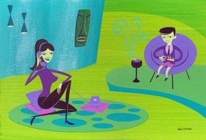 Patience And Rory — Josh Agle (shag), Pop Surealism