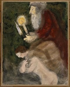 Abraham And Isaac On The Way To The Place Of Sacrifice — Marc Chagall