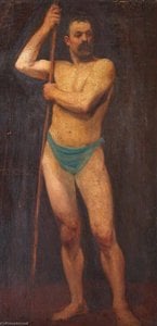 Anthony Hall (model For The Golden Boy On The Dome Of Old College) — John Maclaren Barclay