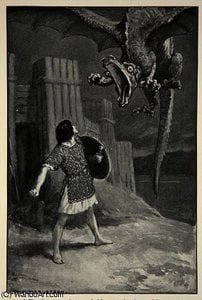 The dragon sank towards him