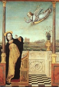 The Annunciation, Central Panel Of A Triptych — Carlo Braccesco