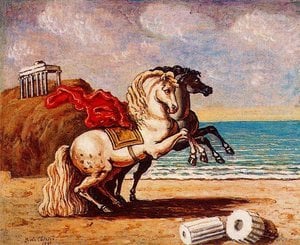 Horses And Temple — Giorgio De Chirico