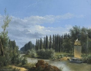 Iew of the park of château de neuilly
