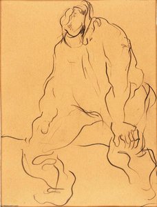 (man With Hands On Knees) — Alfred Sessler