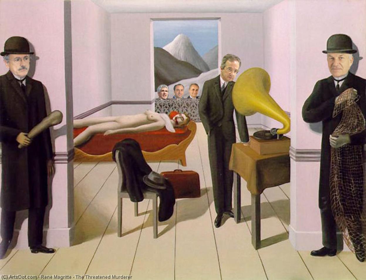 René Magritte - The Threatened Murderer