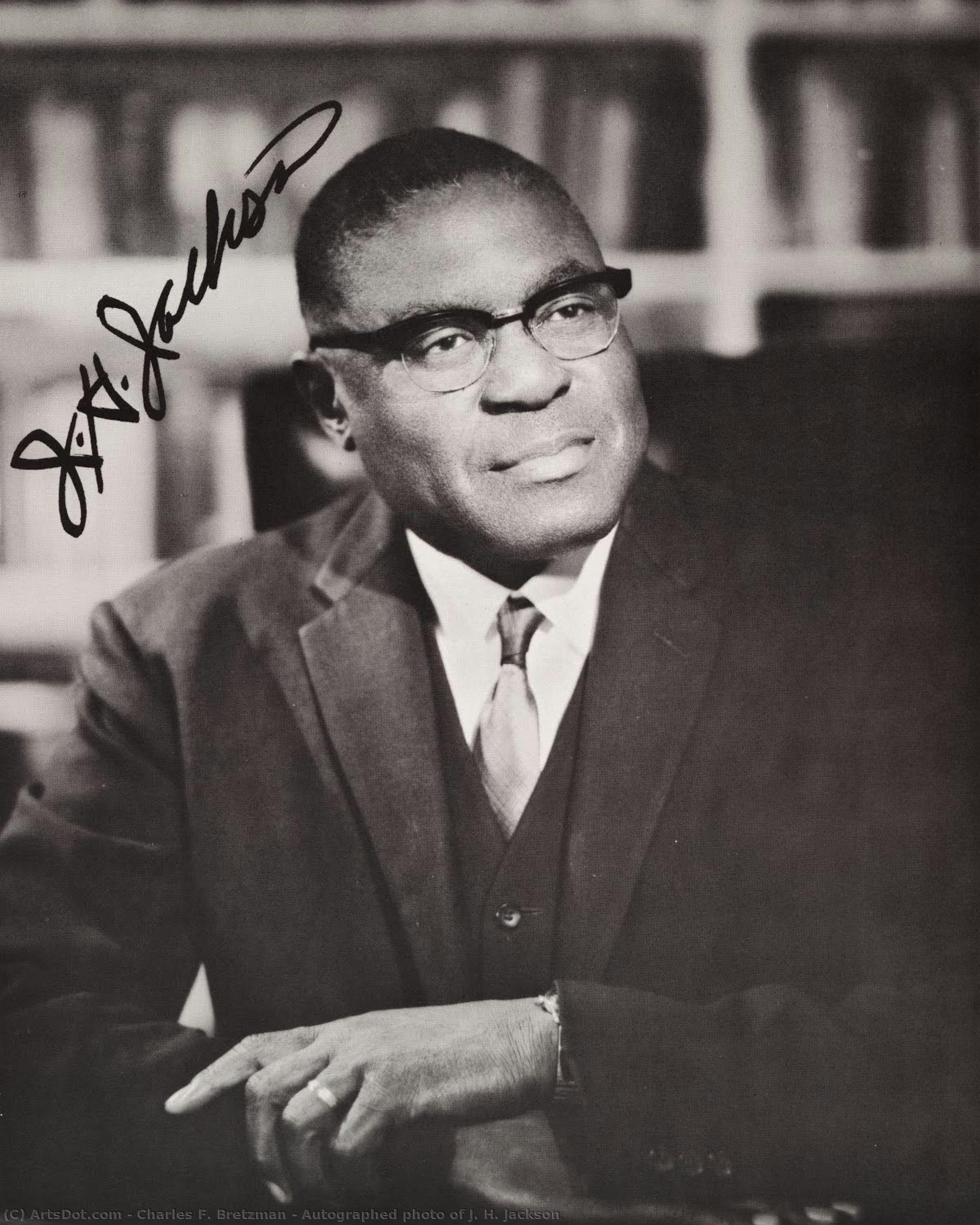Autografata Foto Di J. H. Jackson — Charles F. Bretzman