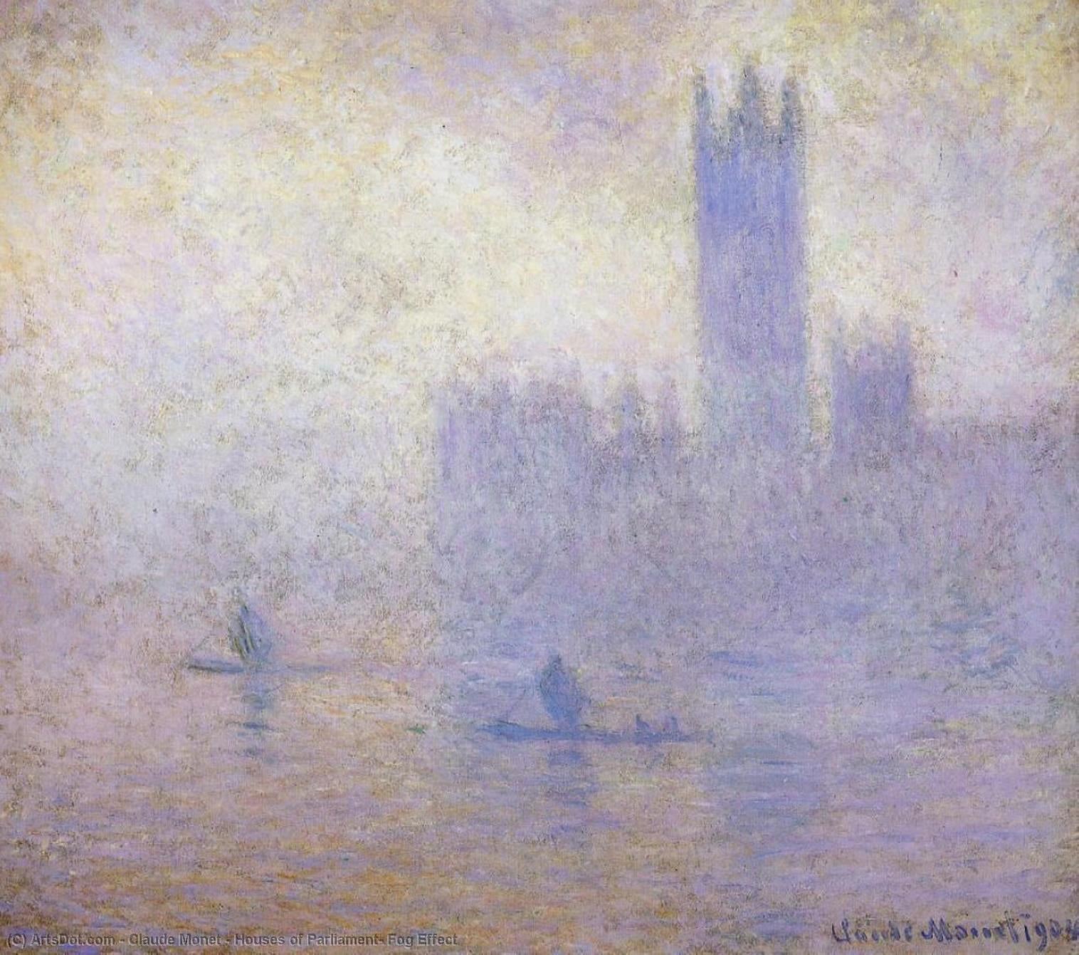 Palace Of Westminster, Efekt Mgły — Claude Monet
