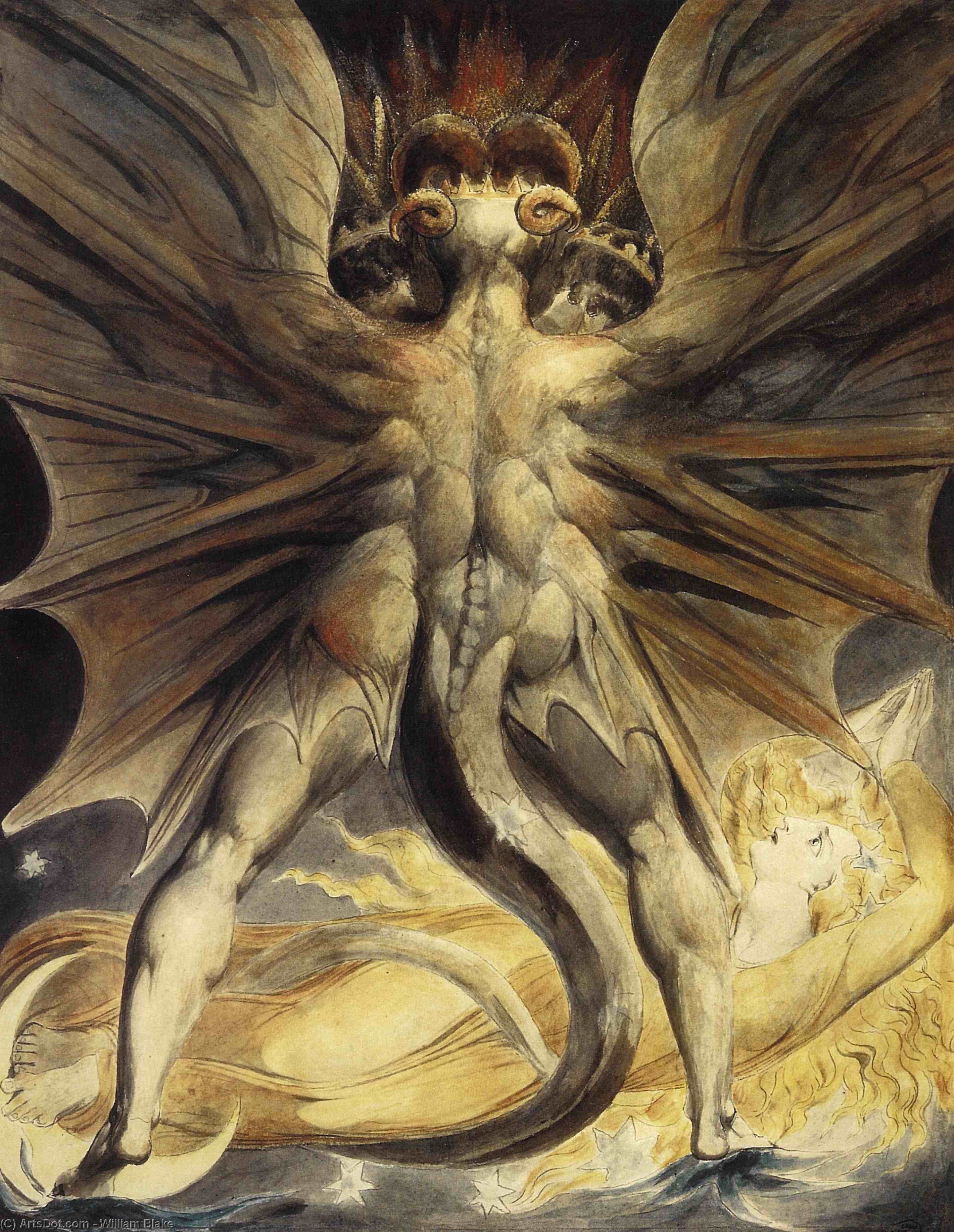 De Grote Draak En De Vrouw Gekleed In Het Zonlicht — William Blake