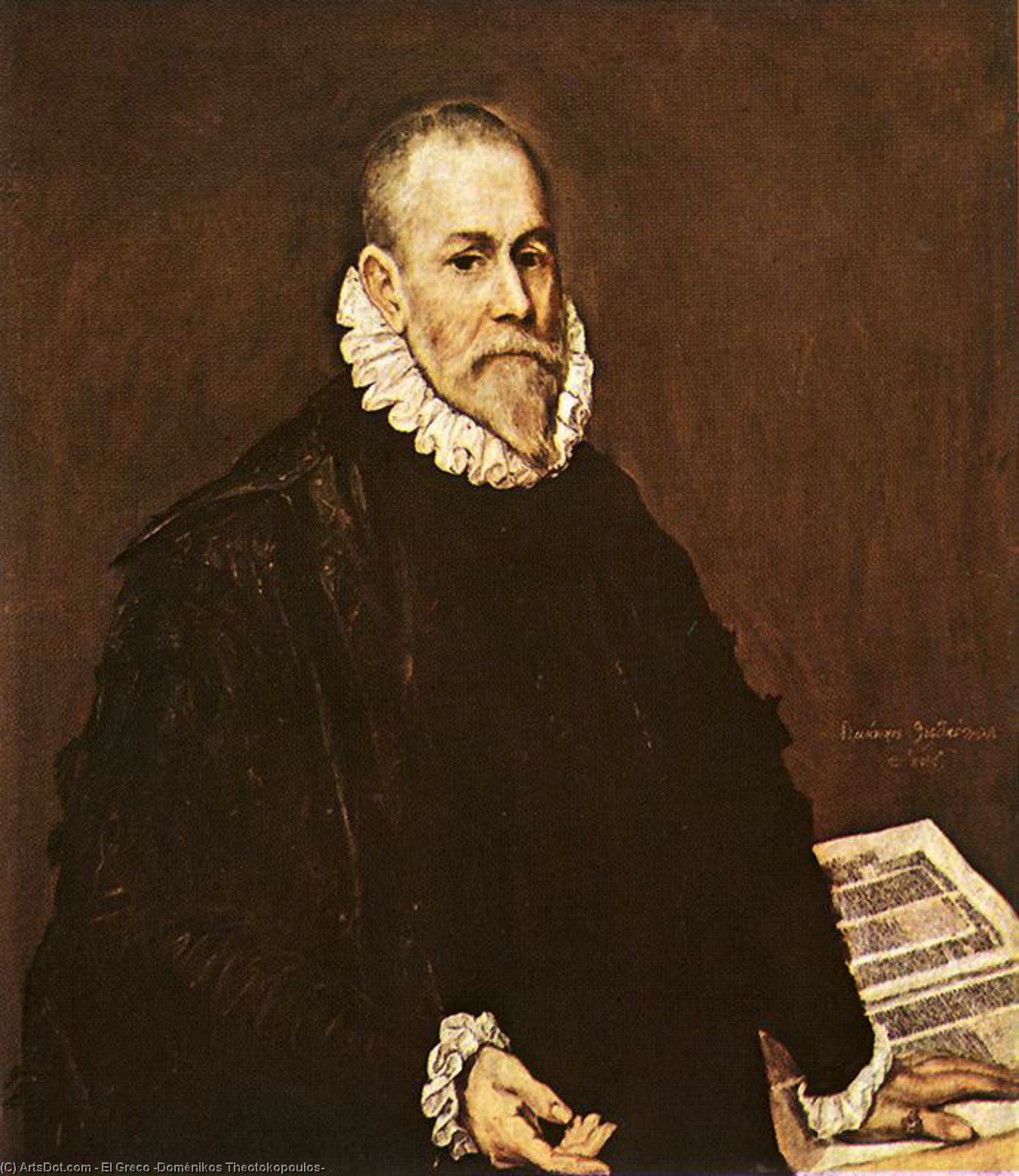 Portrait Of A Doctor (spanish: Retrato De Un Médico) Is An Oil Painting By El Greco. Painted In Toledo Between 1582 And 1585, And On Display At The Museo Del Prado, Some Authors Suggest The Portrait Of The Anonymous Doctor (as Defined By His Thumb Ring) M — El Greco