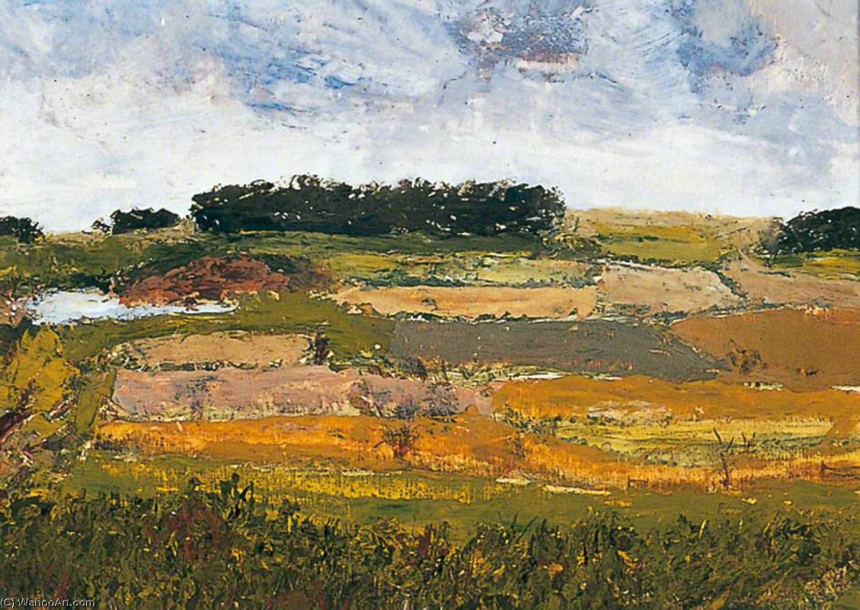 购买这幅画作的手绘复制品。 Lingerfield Quarries - joseph baker fountain