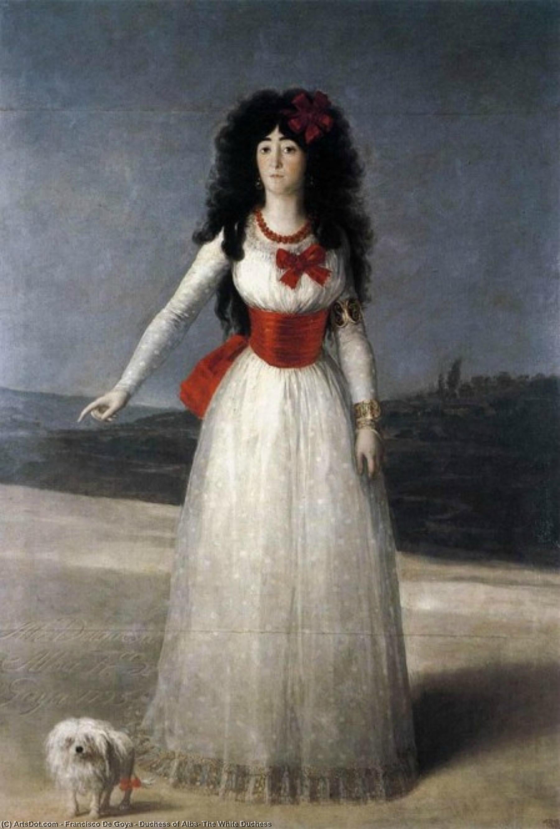 複製画を購入する Duchess of Alba, The White Duchess - ゴヤ