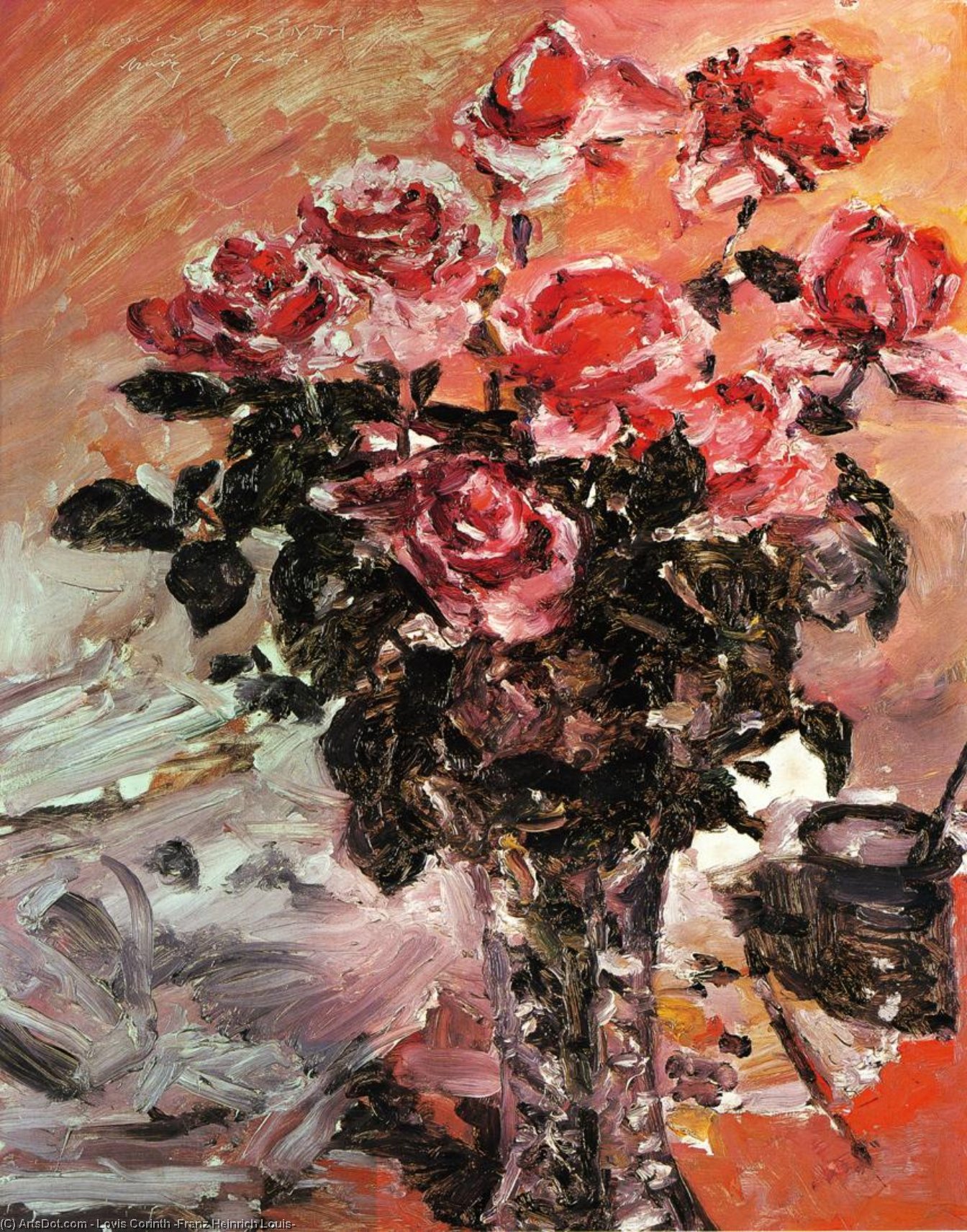 Pink Roses — Lovis Corinth