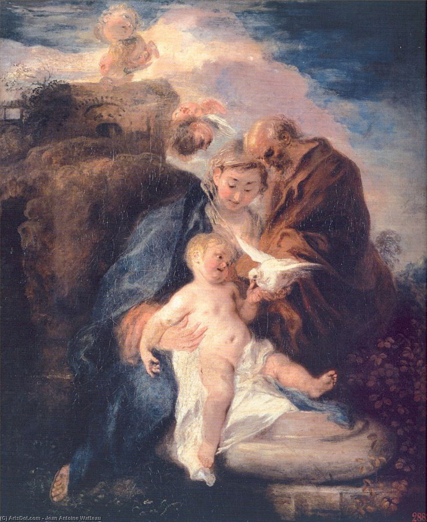 Jean-Antoine Watteau - Rest on the Flight into Egypt