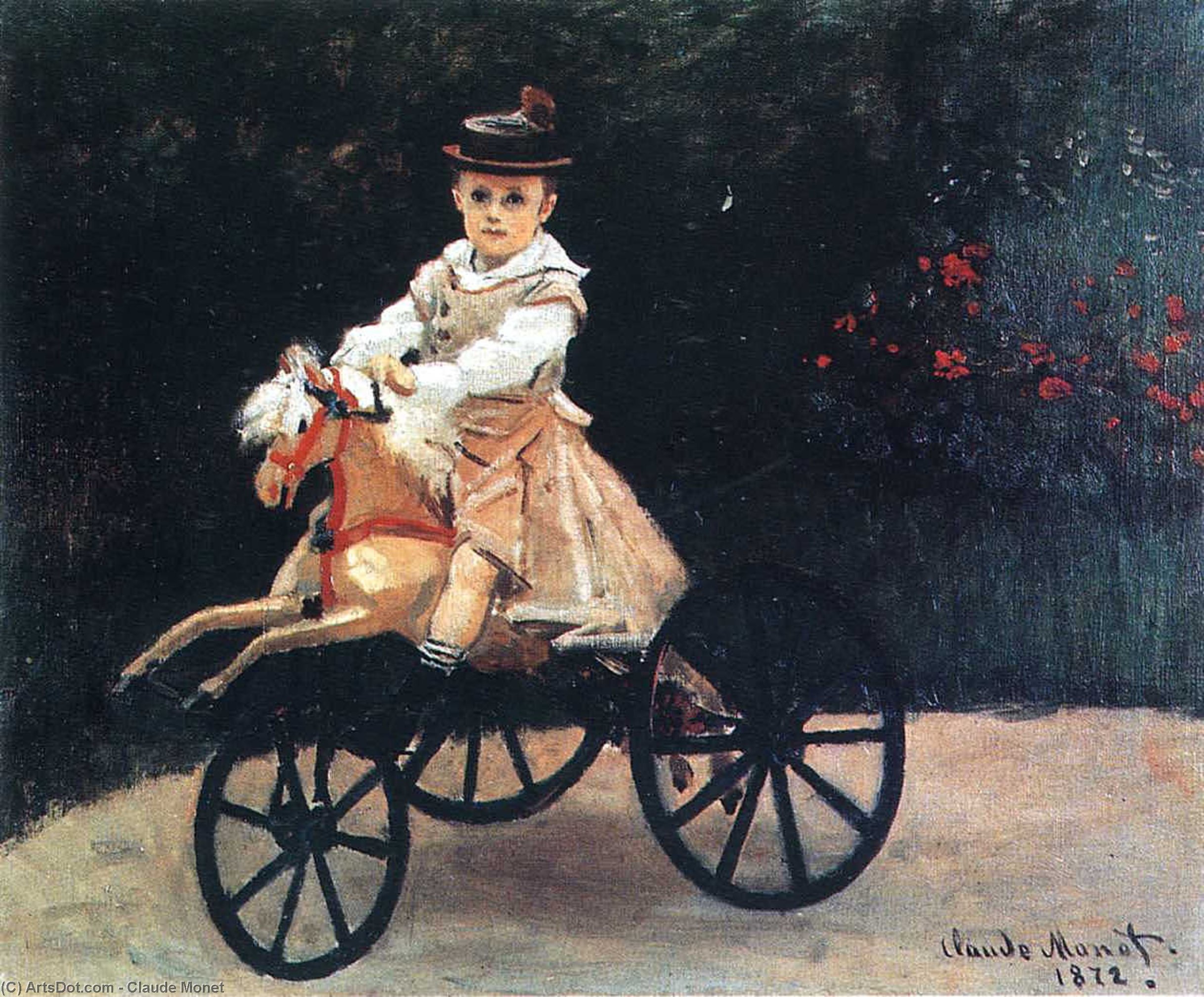 Jean Monet Su Un Cavallo Meccanico — Claude Monet