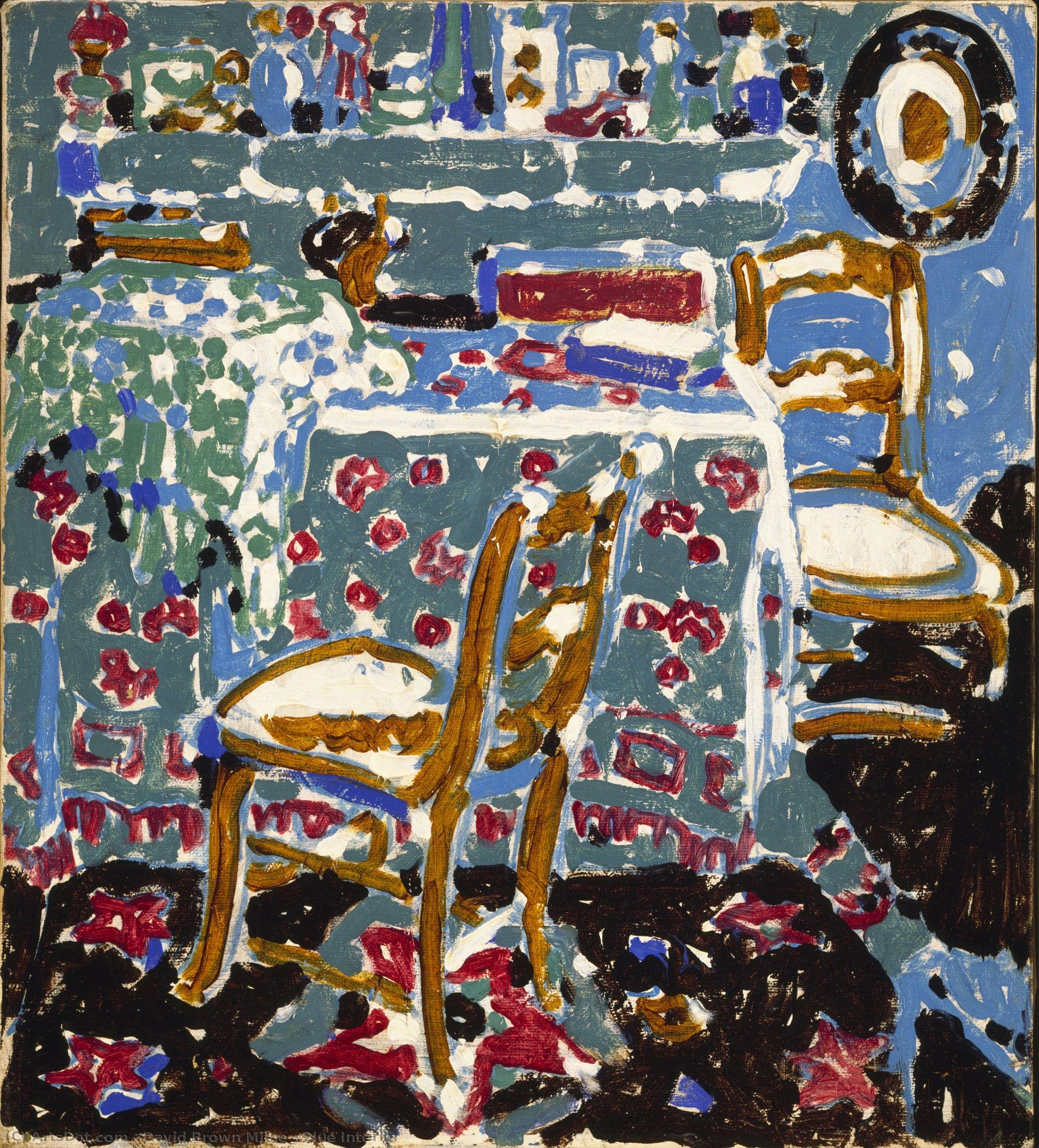 David Brown Milne - Blue Interior