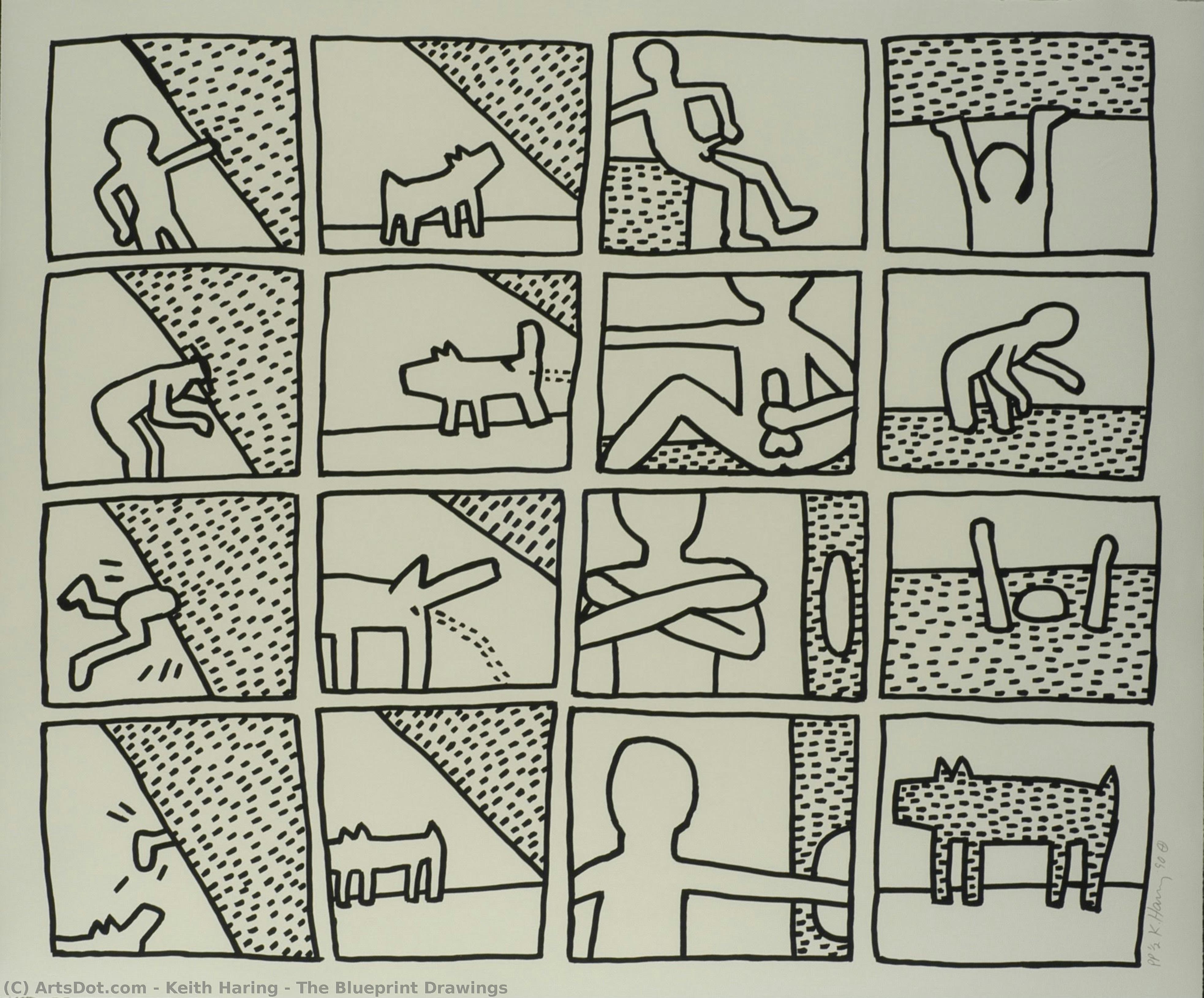 Plány Kreslení — Keith Haring