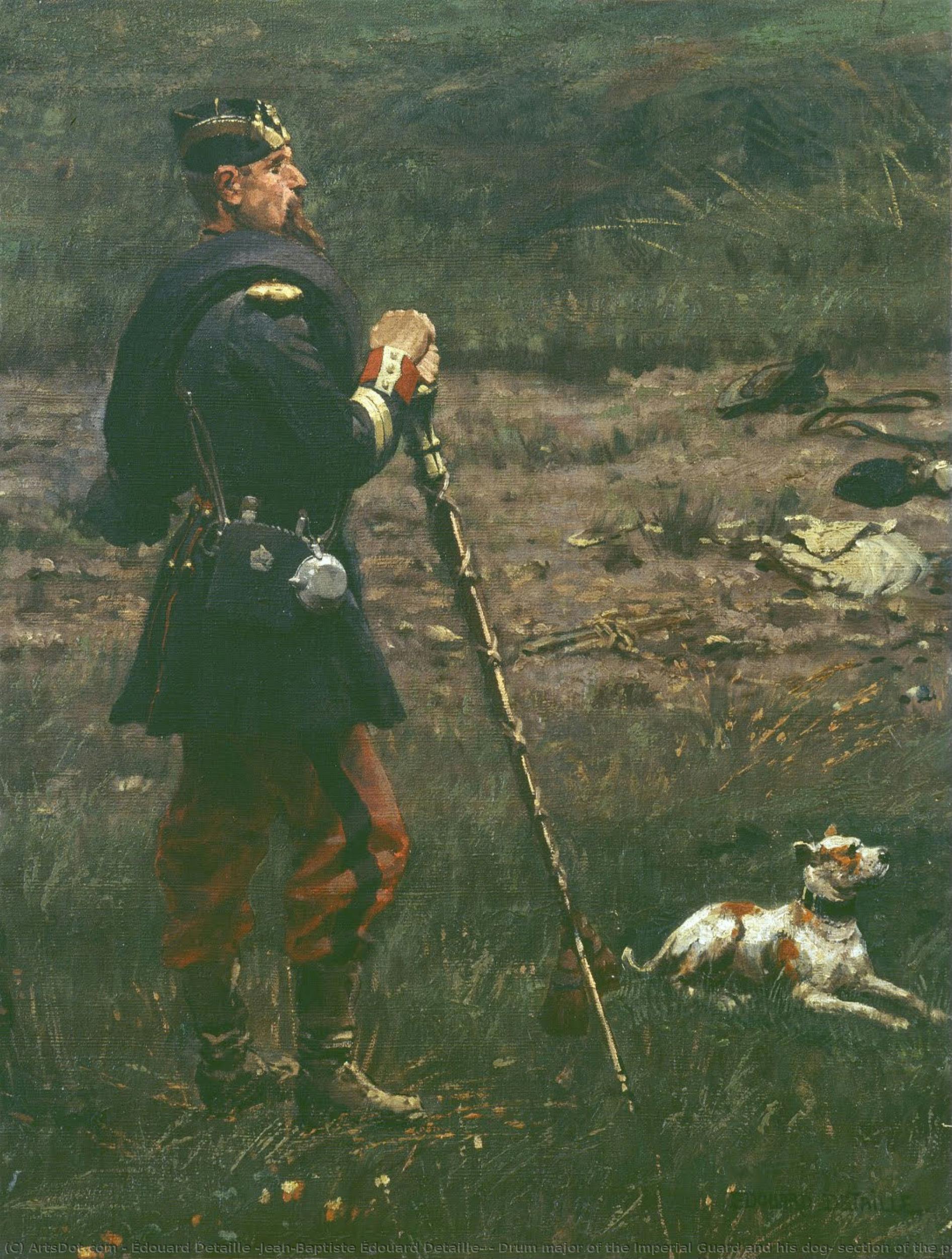 Drum Major Of The Imperial Guard And His Dog; Section Of The Panorama Of The Battle Of Rezonville — Eduardas Detajus