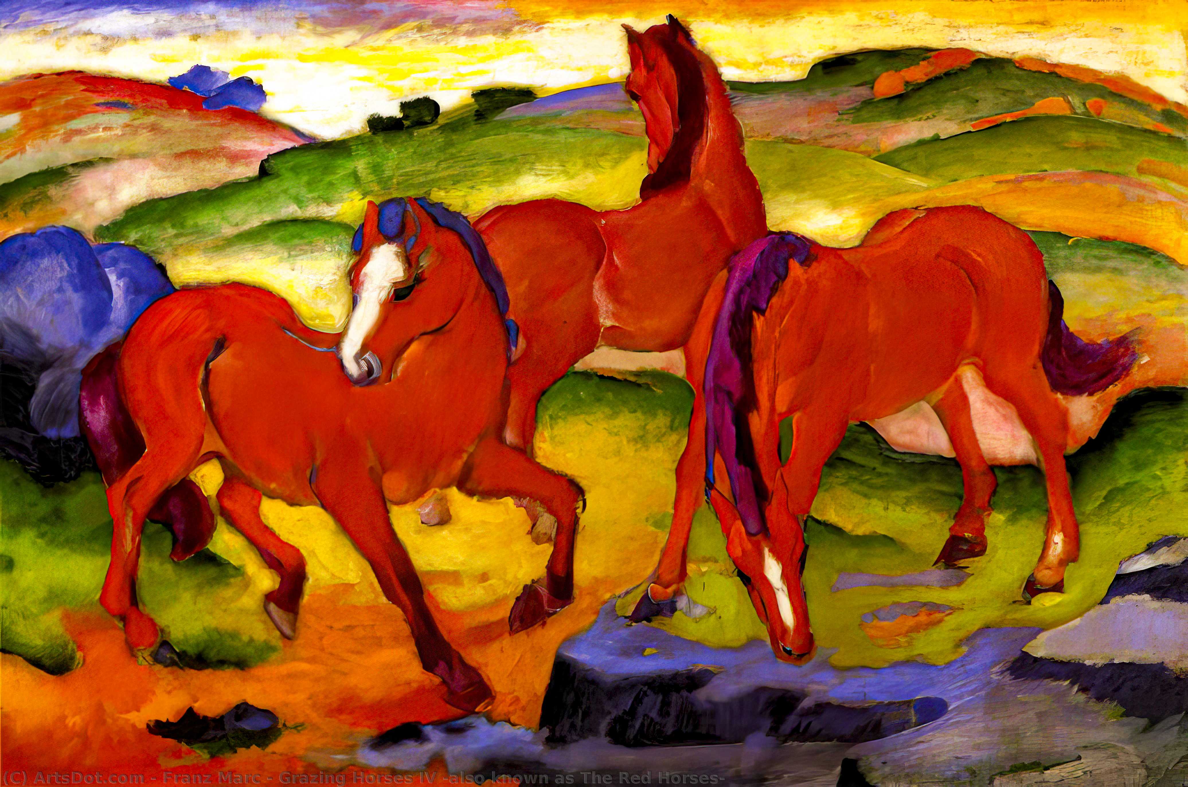 Gazdasági Lóak (the Red Horses) — Franz Marc