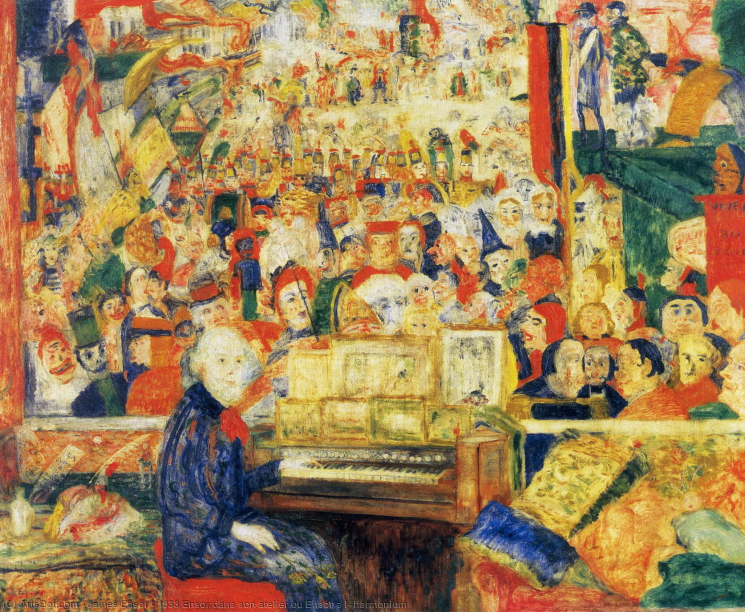 James Ensor - 1933 Ensor im Atelier oder Ensor am Klavier