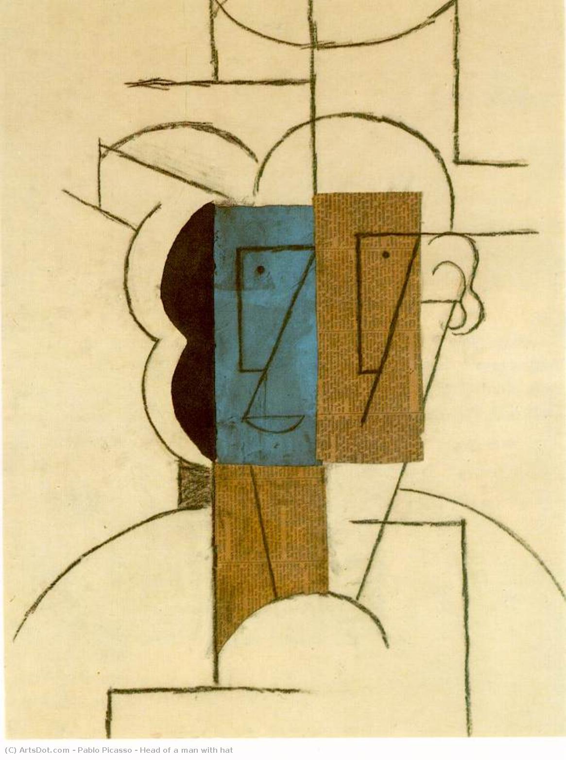 Kopf Eines Mannes Mit Hut — Pablo Picasso