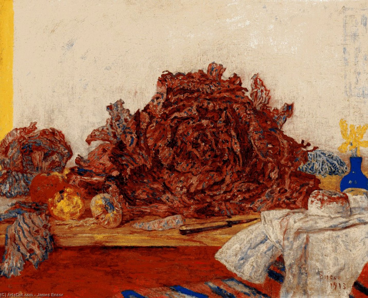 Choux Rouges Et Oignons — James Ensor
