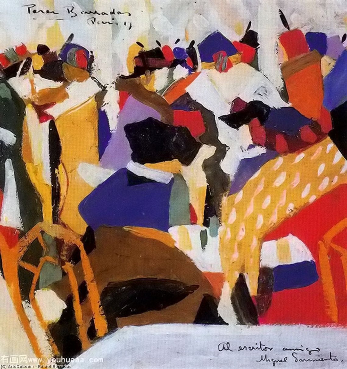 Rafael Barradas - Cafe scene