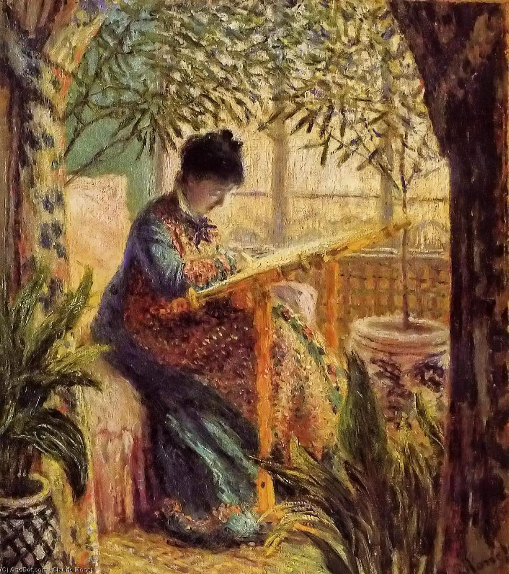 Claude Monet - Camille Embroidering