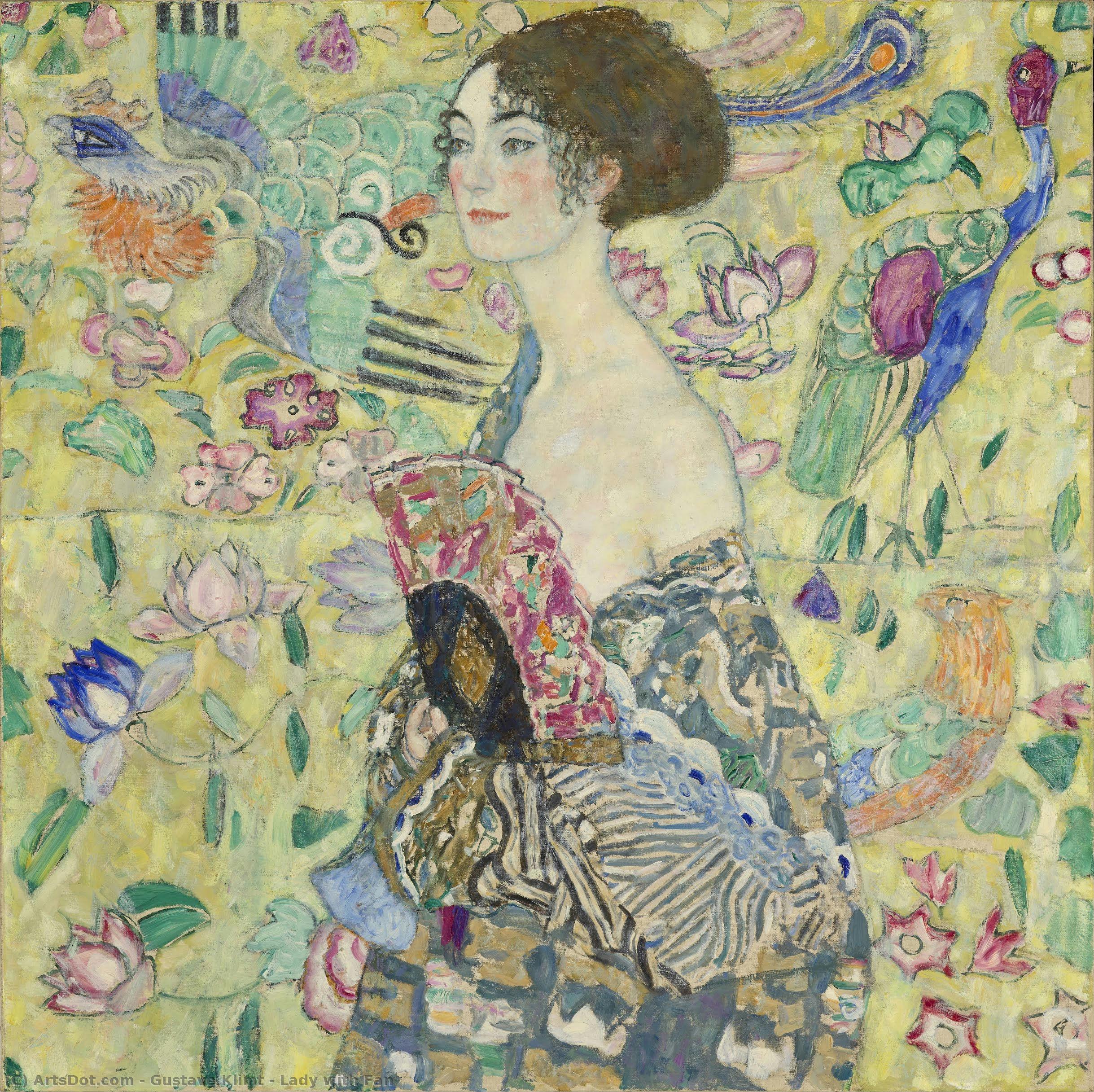 Dama Com Leque — Gustav Klimt