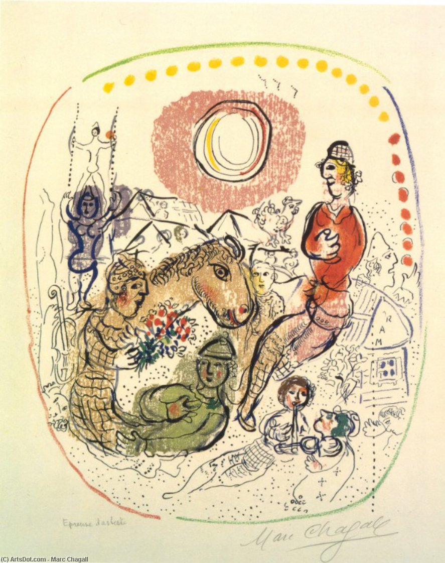 Arlequins Playing — Marc Chagall