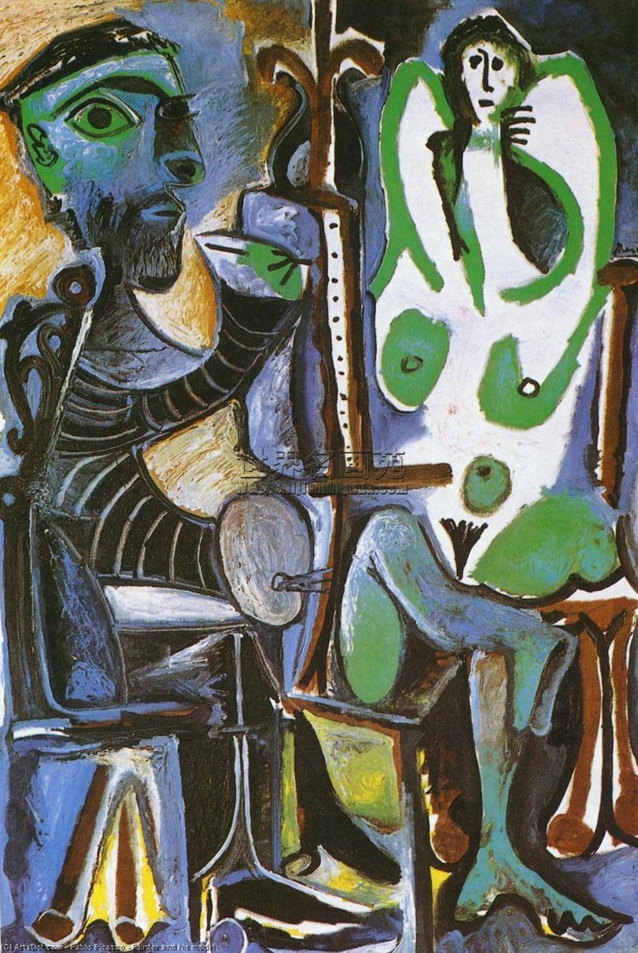 Pablo Picasso - Painter and his model