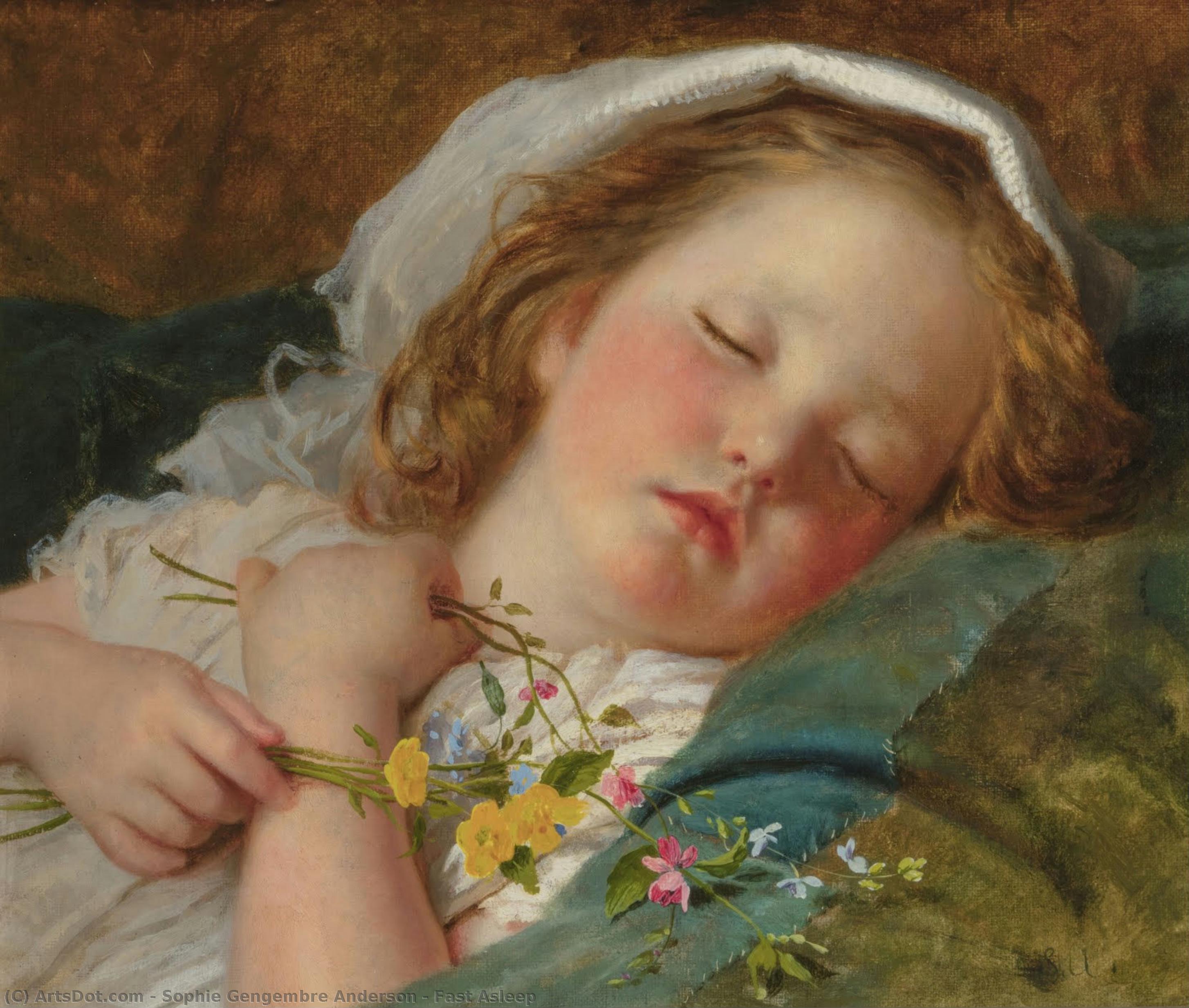 sophie gengembre anderson, Fast Asleep