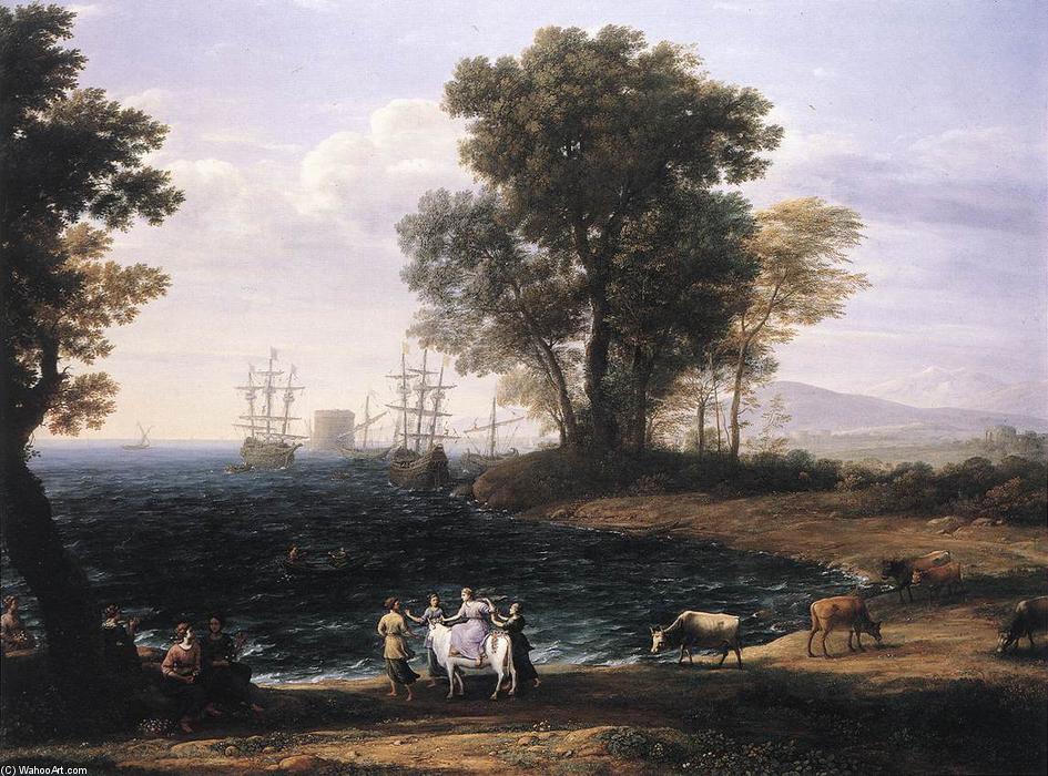 Scena Costiera Con Il Rapimento Di Europa — Claude Lorrain (claude Gellée)