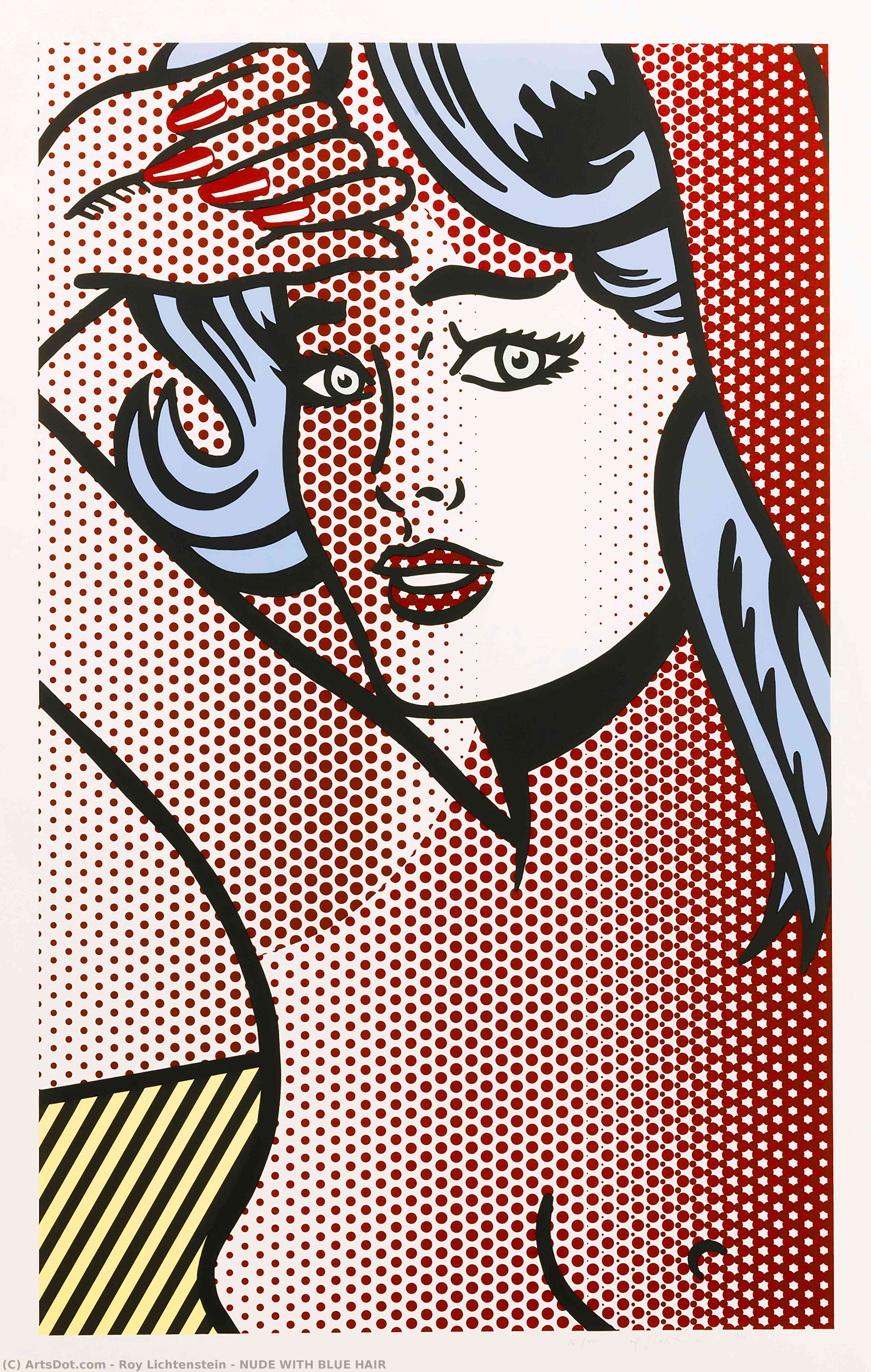 Nøgen Med Blå Hår — Roy Lichtenstein