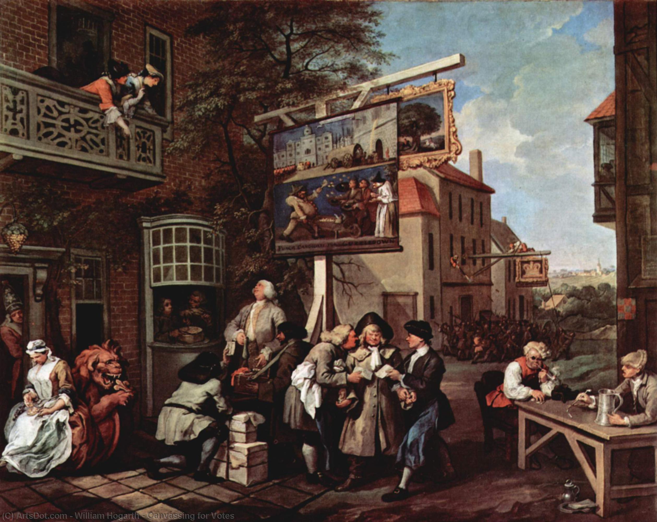 William Hogarth - Canvassing for Votes